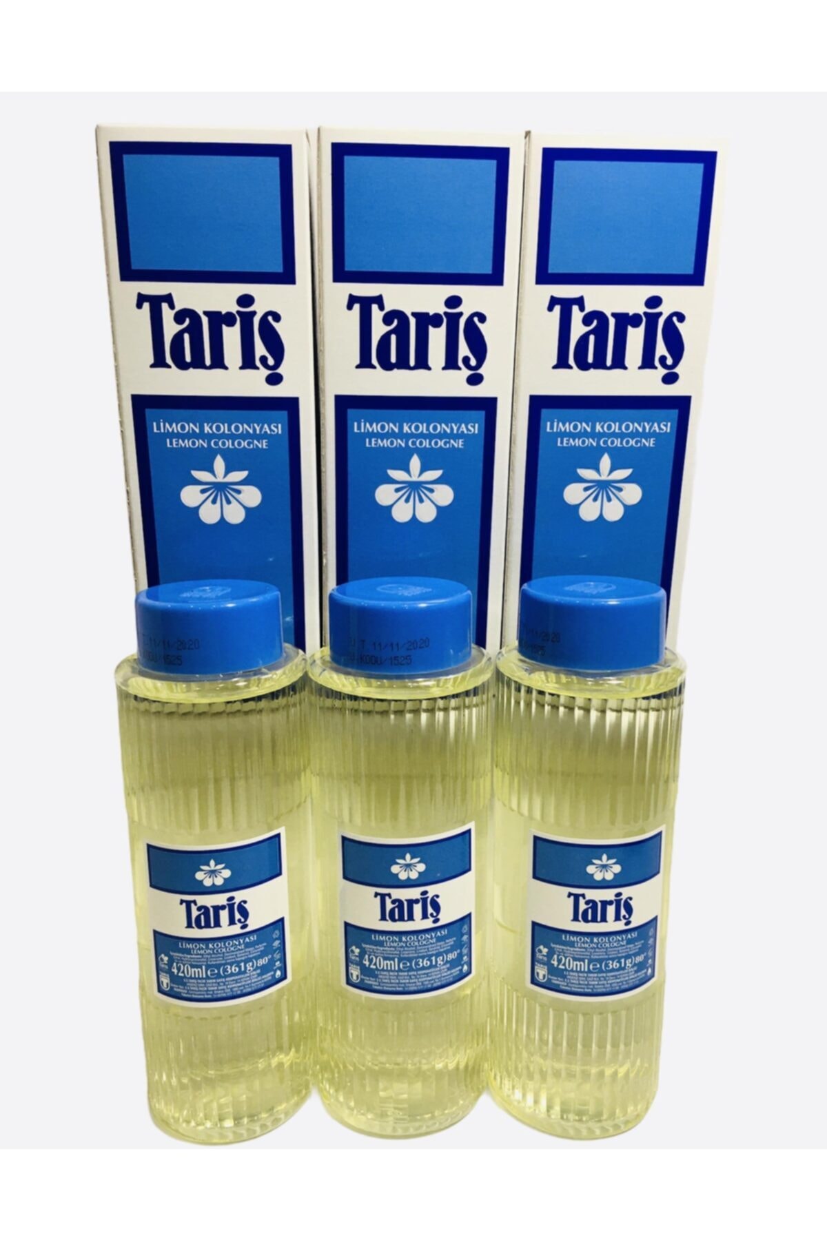 Tariş Limon Kolonyası 80 Derece 420cc Pet Şişe 3'lü Set