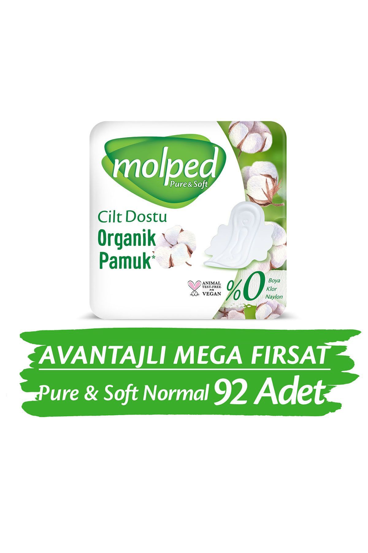 Molped Pure Soft Normal Avantajlı Mega Fırsat Paketi 46 Lı X 2 Adet Molped Pure Soft Normal Avantajlı Mega Fırsat Paketi 46 Lı X 2 Adet
