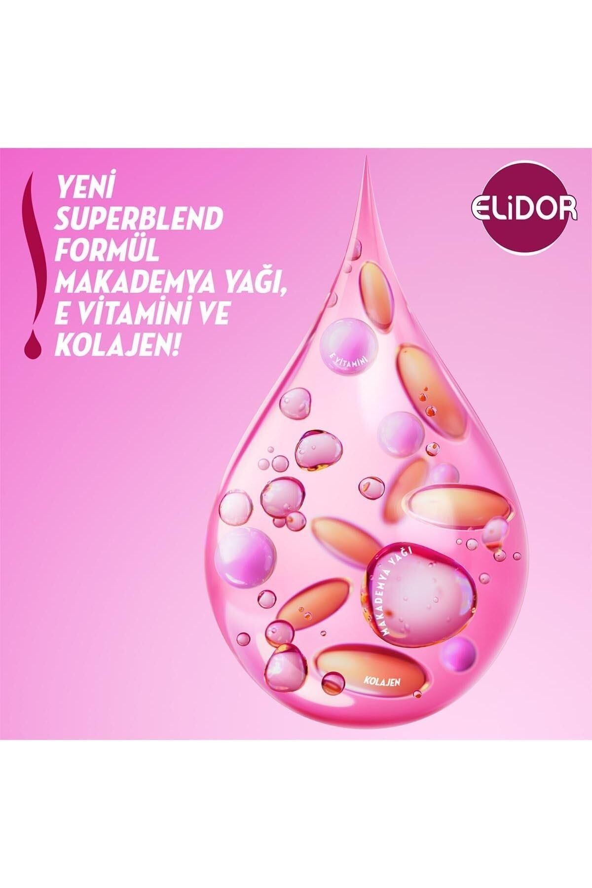 Elidor Superblend 2`si 1 Arada Şampuan ve Saç Bakım Kremi Güçlü ve Parlak 400 ML x3 Elidor Superblend 2`si 1 Arada Şampuan ve Saç Bakım Kremi Güçlü ve Parlak 400 ML x3
