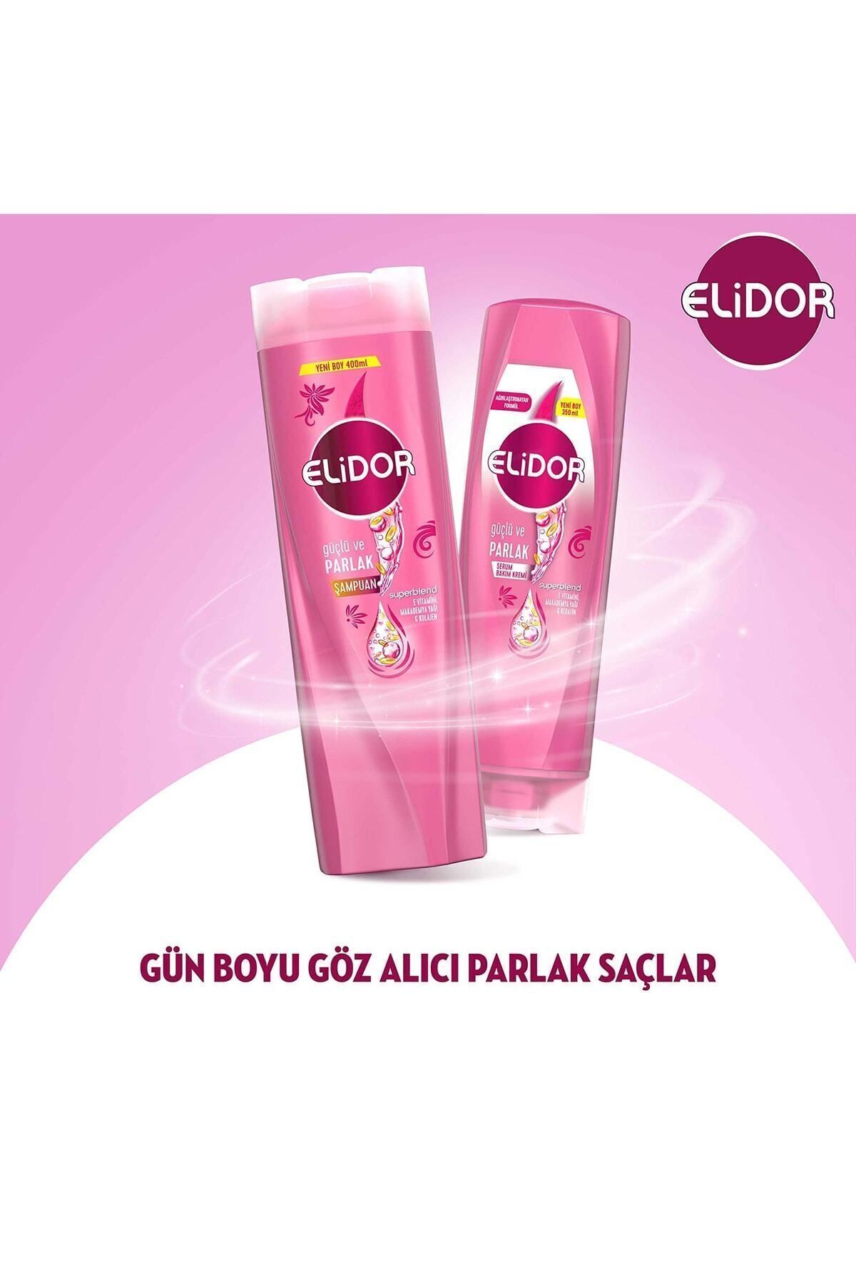 Elidor Superblend 2`si 1 Arada Şampuan ve Saç Bakım Kremi Güçlü ve Parlak 400 ML x3 Elidor Superblend 2`si 1 Arada Şampuan ve Saç Bakım Kremi Güçlü ve Parlak 400 ML x3
